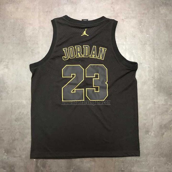 Camiseta Michael Jordan NO 23 Negro Oro
